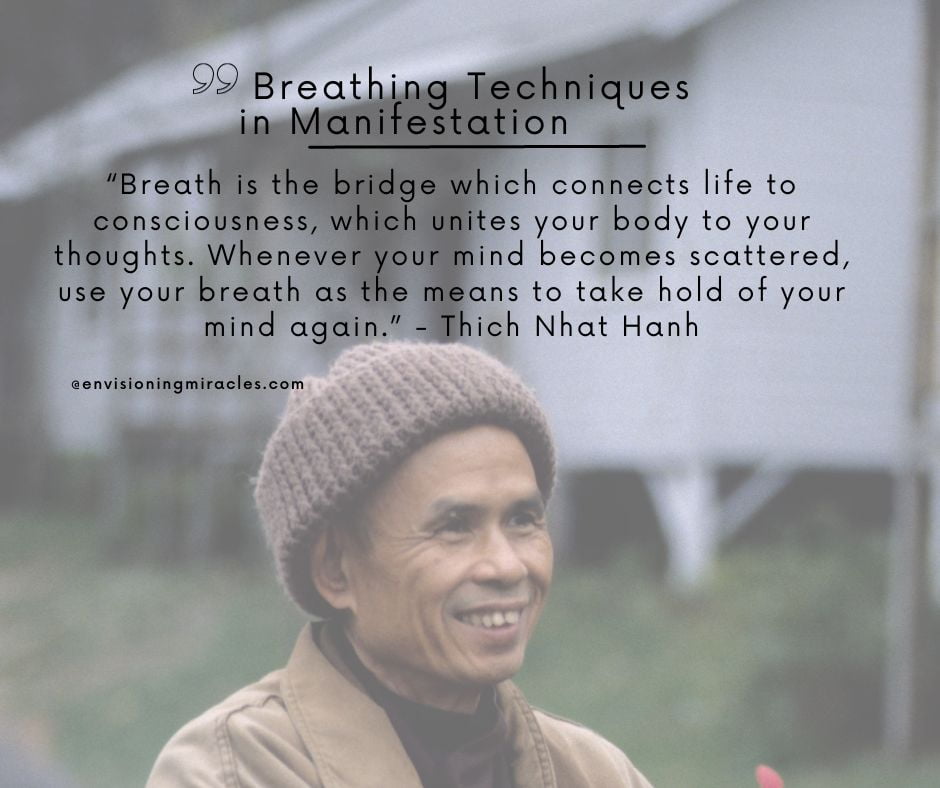 “Breath is the bridge which connects life to consciousness, which unites your body to your thoughts. Whenever your mind becomes scattered, use your breath as the means to take hold of your mind again.” - Thich Nhat Hanh